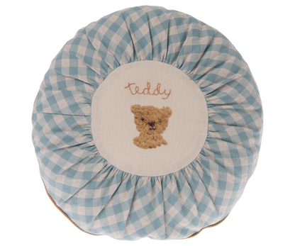 Poduszka - Cushion, Round small - Teddy, checked