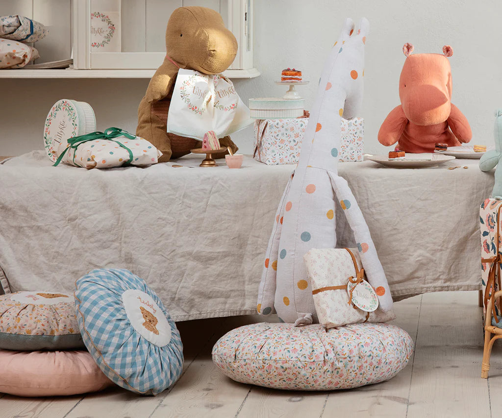 Poduszka - Cushion, Round small - Teddy, checked
