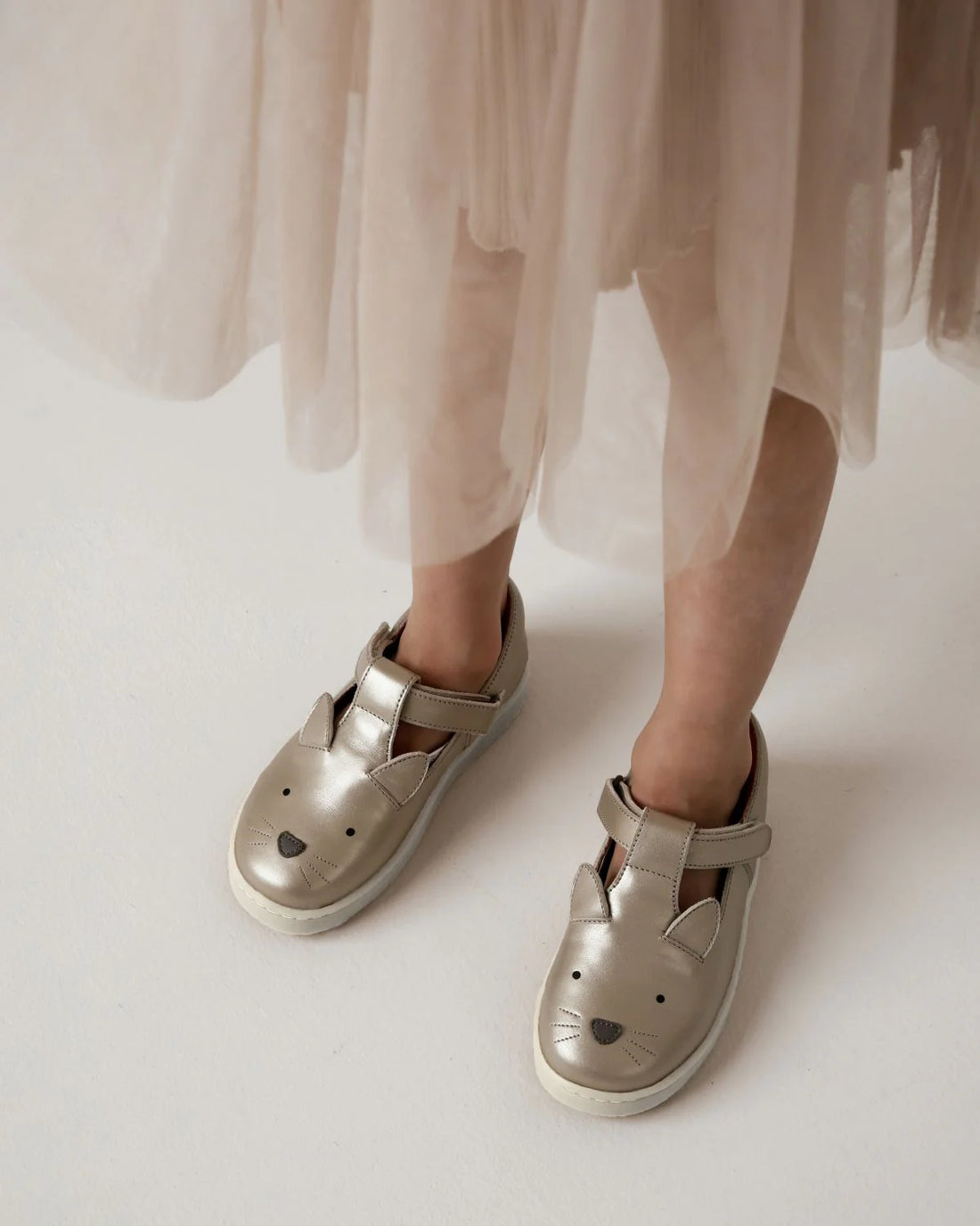 Buty Esterre Cat - Off White Metallic Leather
