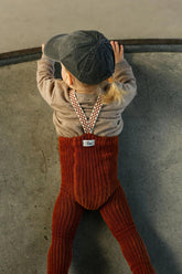 Legginsy Granny Teddy - Cinnamon Checked - L’enfant
