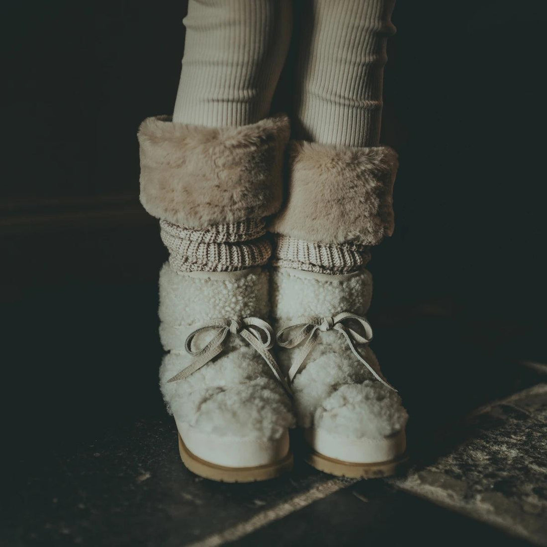 Ocieplacze na nogi Gina - Light Teddy - L’enfant