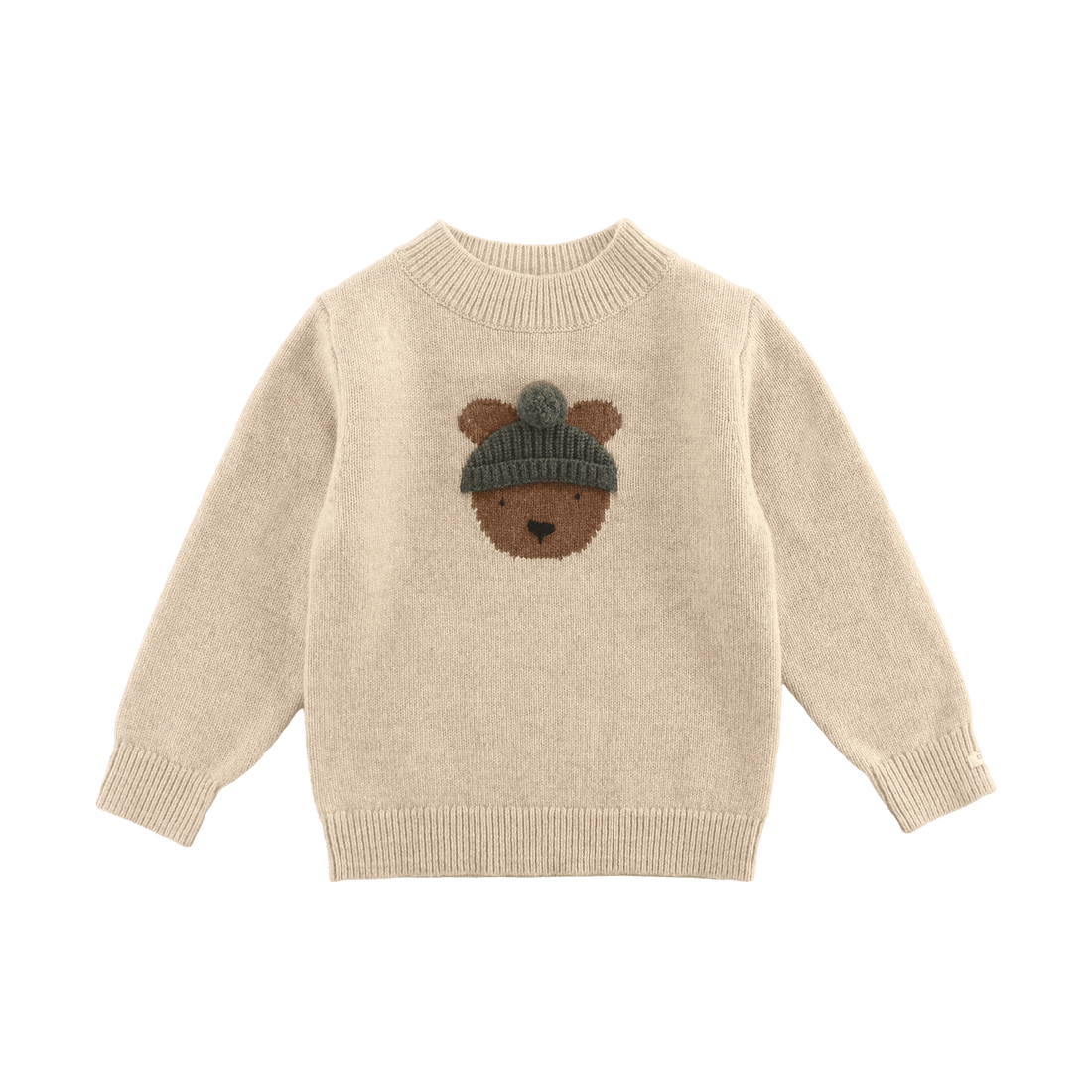 Sweter Denn Wełna Merino - Bear Biscotti Melange - L’enfant