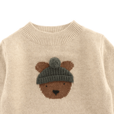 Sweter Denn Wełna Merino - Bear Biscotti Melange - L’enfant