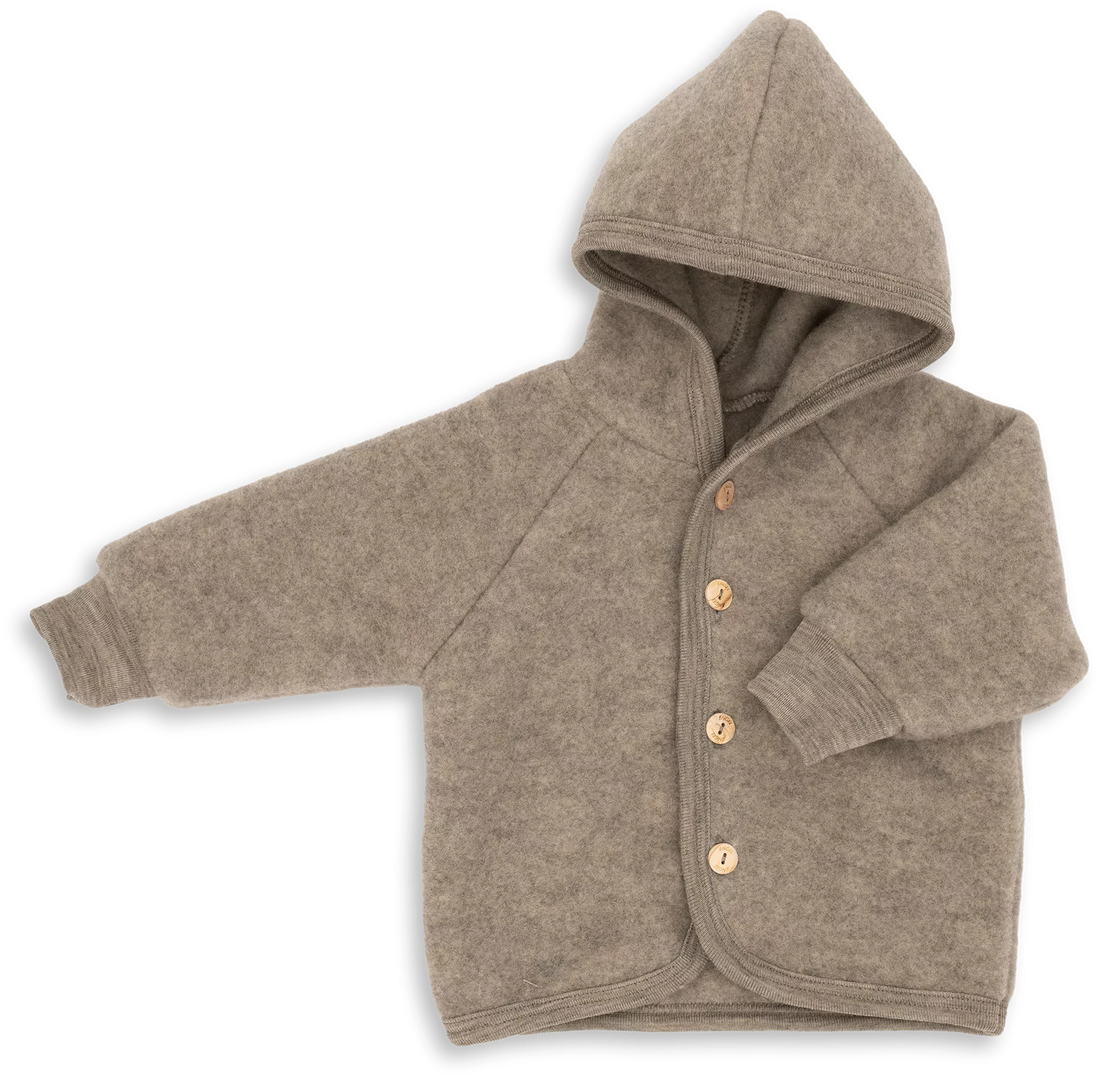 Kurtka z wełny merino walnut