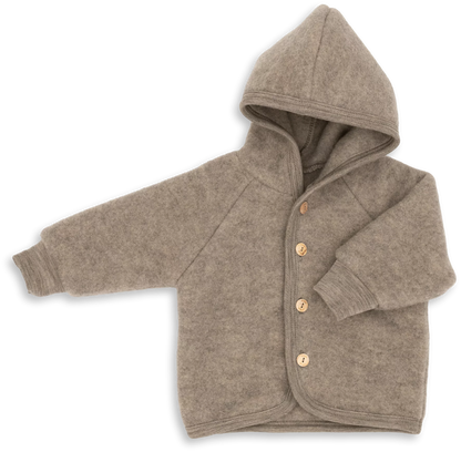 Kurtka z wełny merino walnut