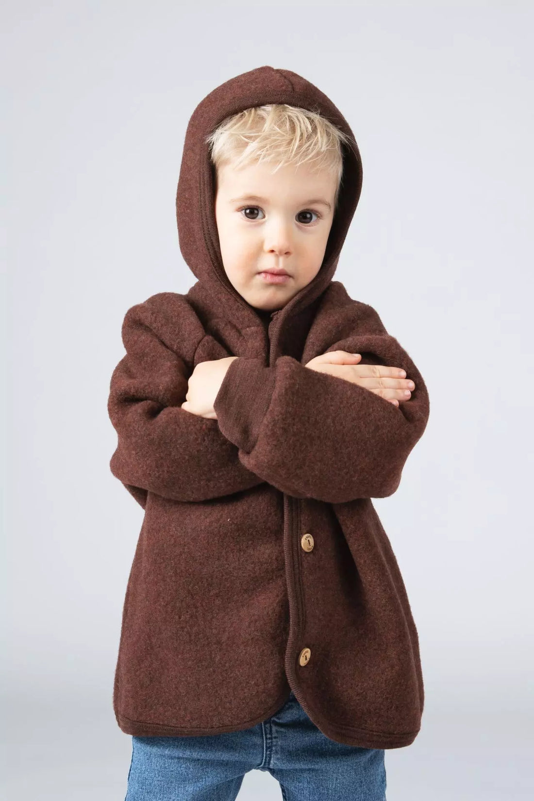 Kurtka z wełny merino cinnamon