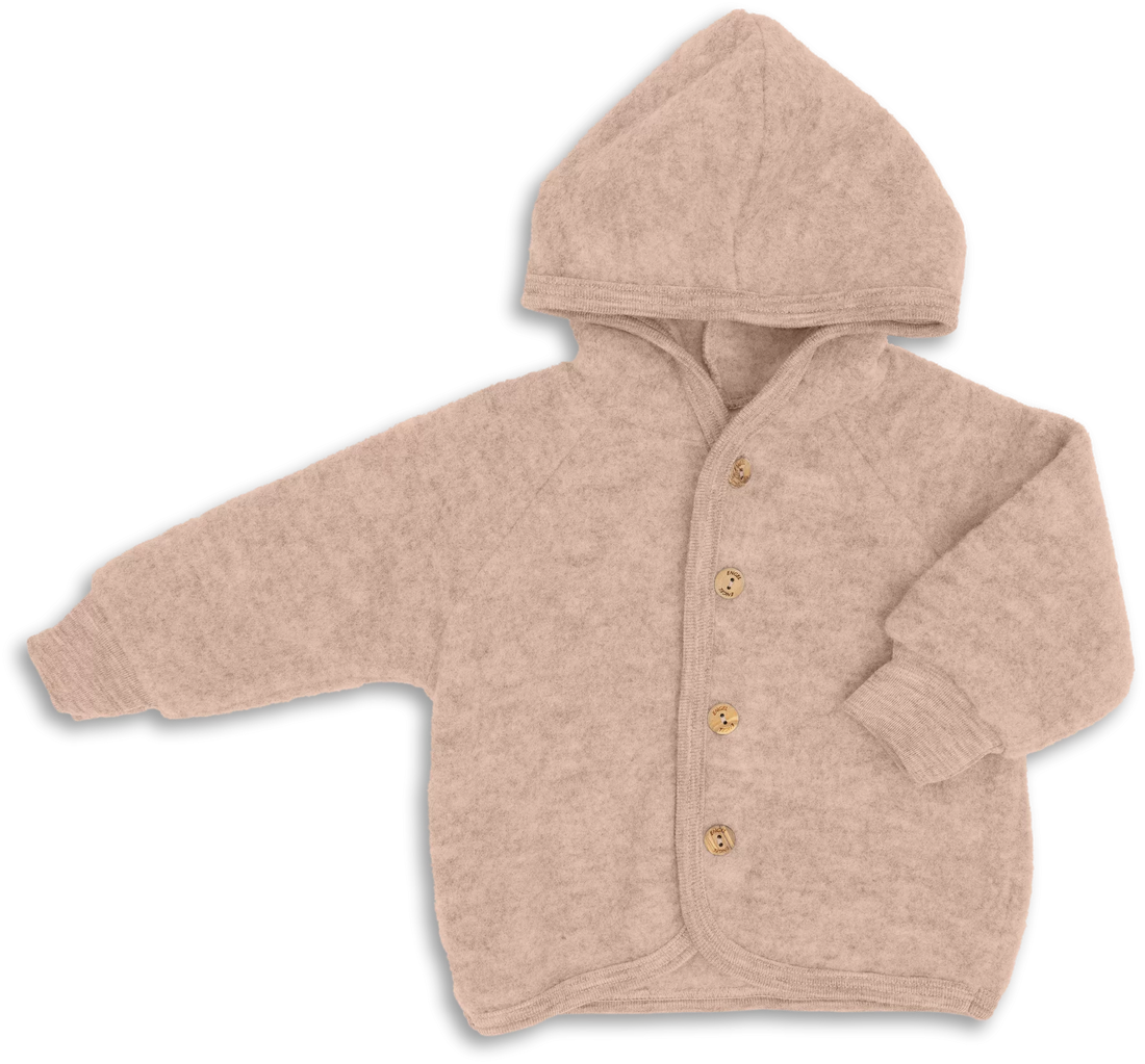 Kurtka z wełny merino sand