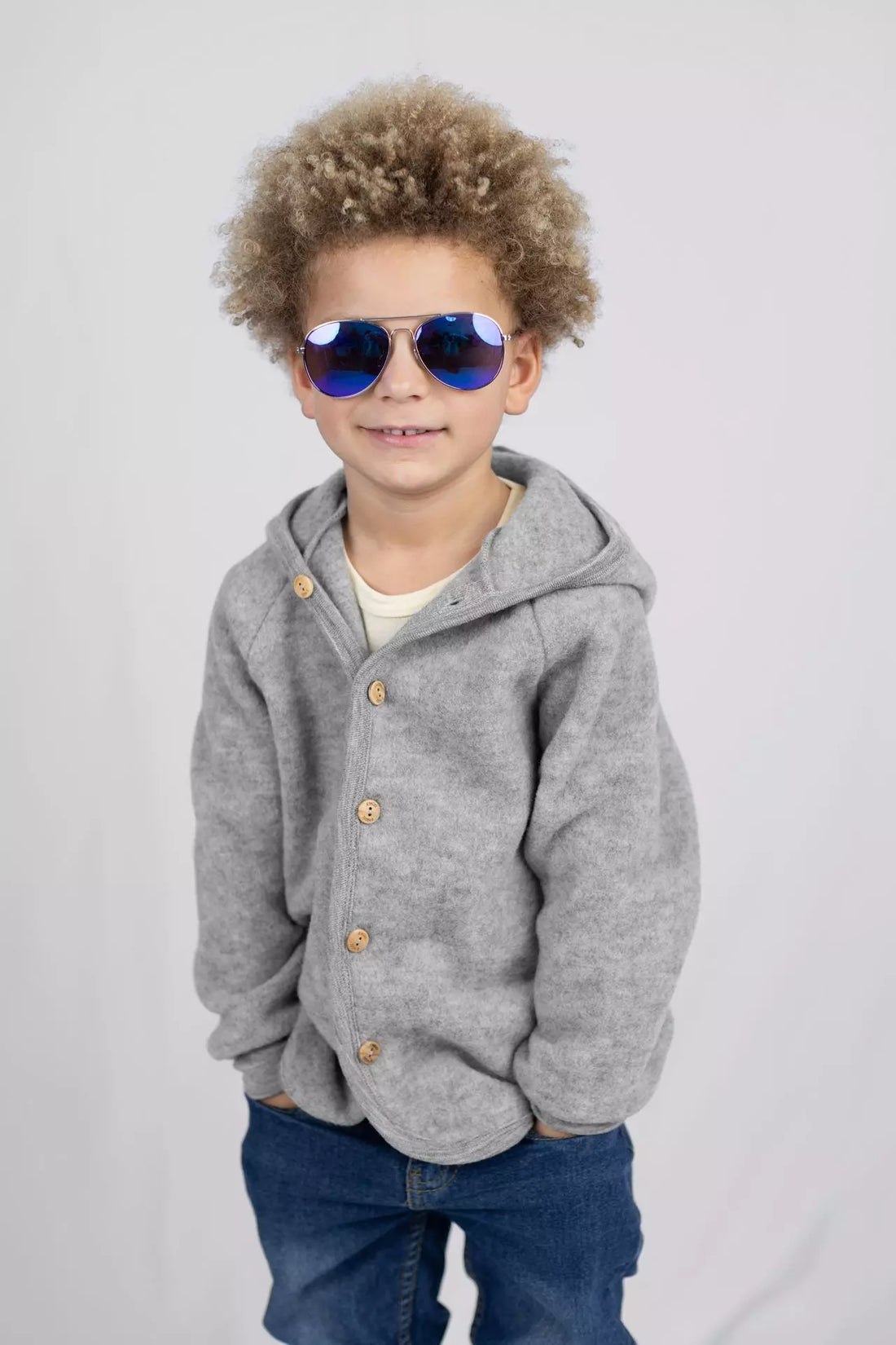 Kurtka z wełny merino grey