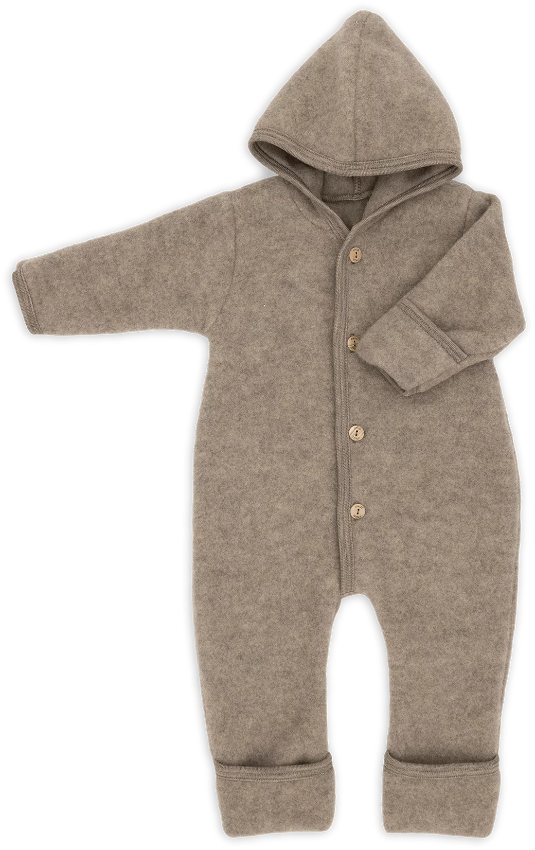 Kombinezon z wełny merino walnut