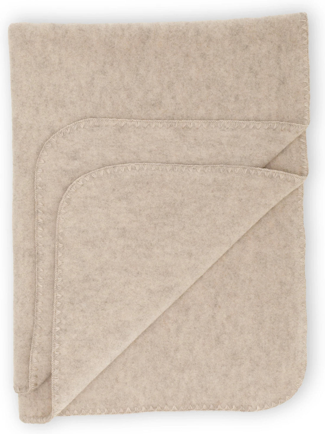 Koc z wełny merino - Sand