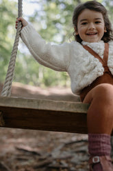 Legginsy z bawełny organicznej z szelkami - Cinnamon - L’enfant