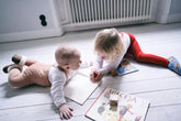 Rajstopy z bawełny organicznej z szelkami - Light Brown - L’enfant