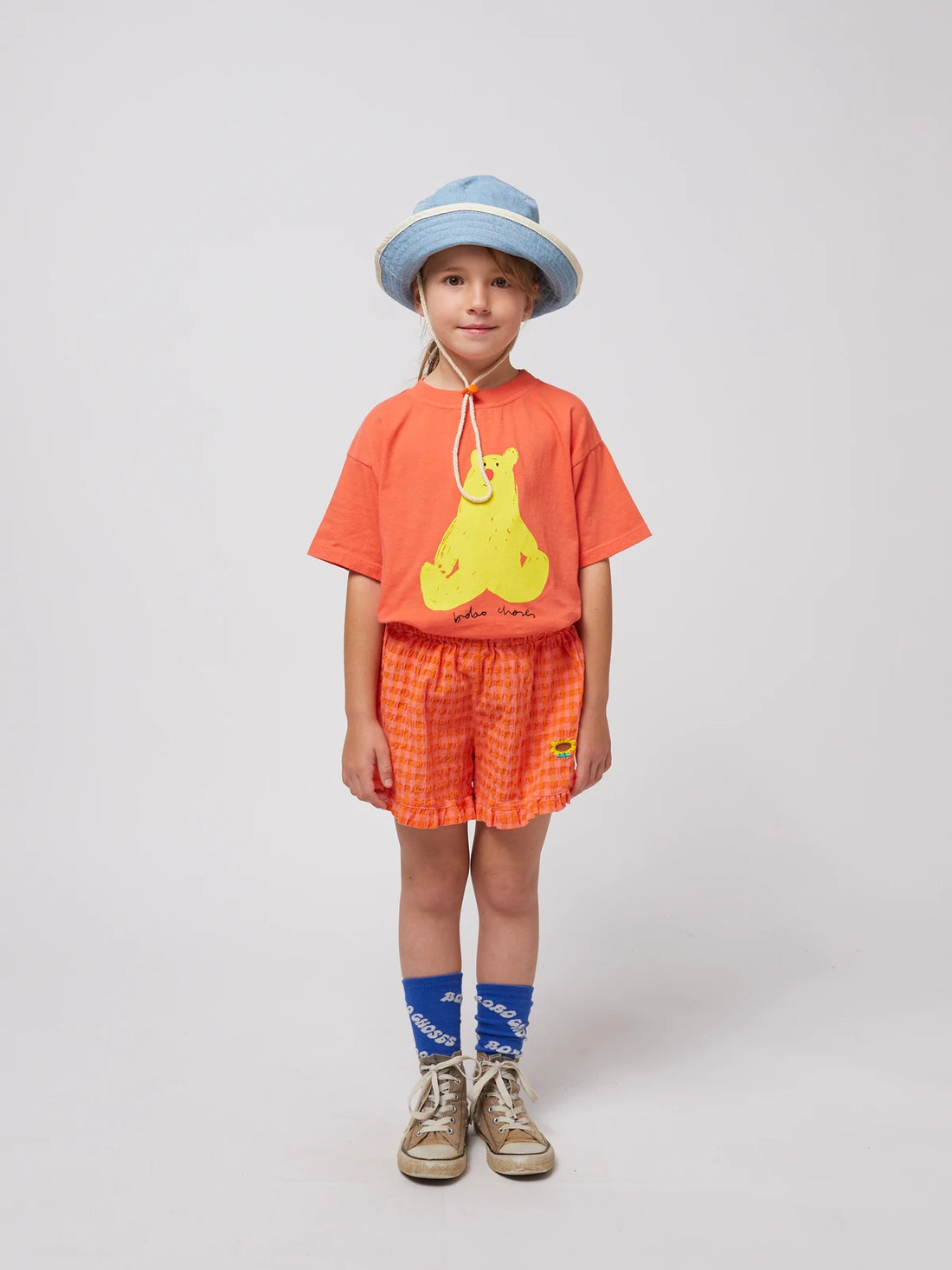 Szorty Vichy ruffle woven