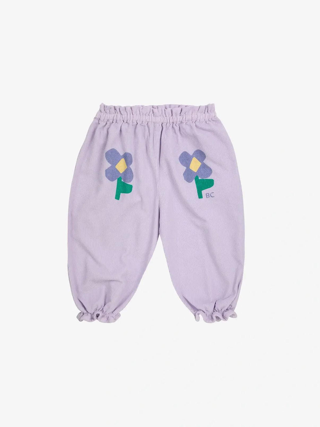 Spodnie Baby Pansy Flowers woven paperbag pants - L’enfant