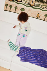 Spodnie Baby Pansy Flowers woven paperbag pants - L’enfant