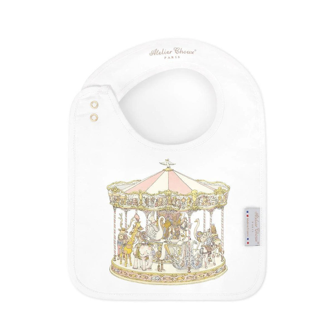 Śliniak - Satin bib - Carousel Pink - L’enfant
