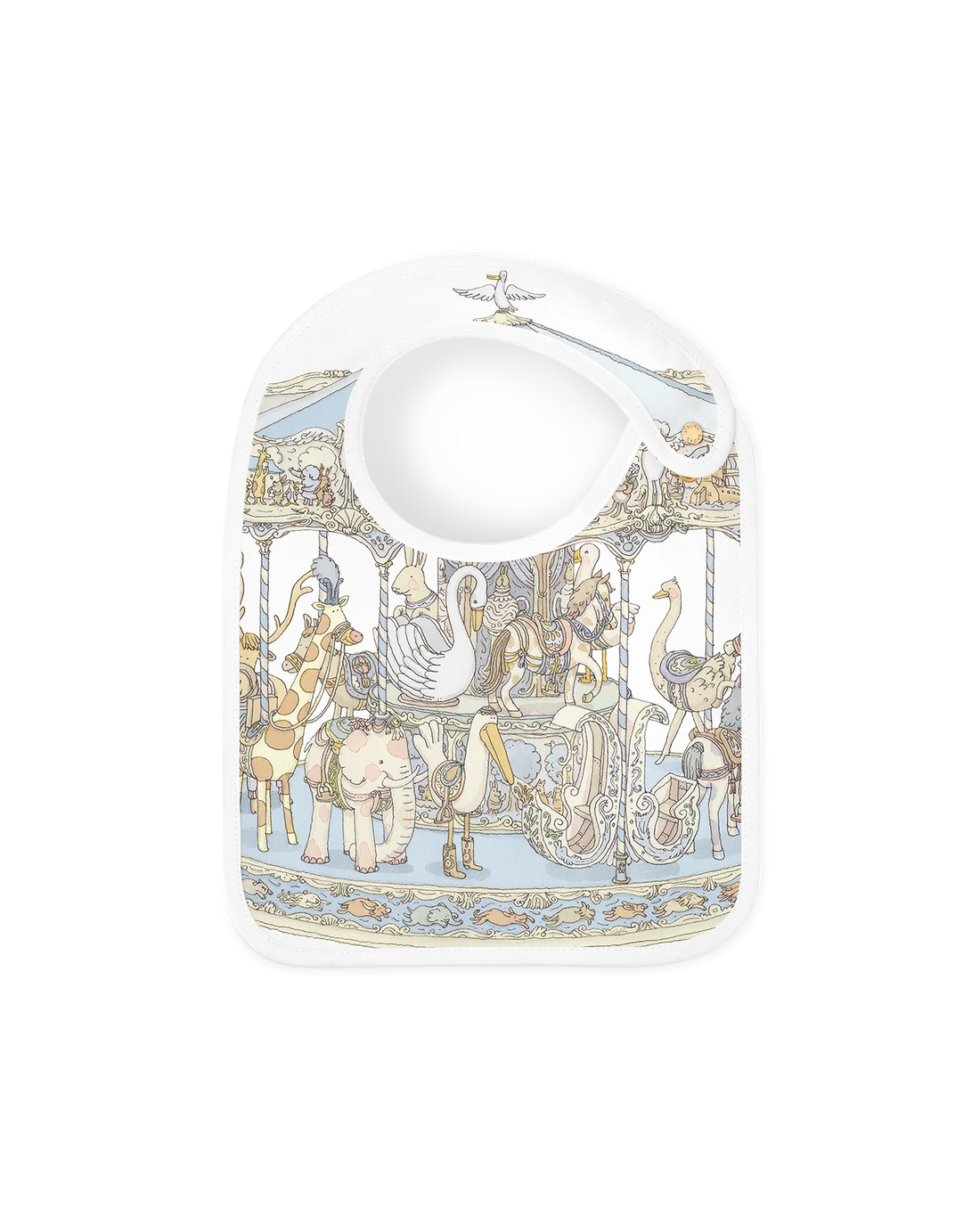Śliniak - Satin Bib - Carousel Blue