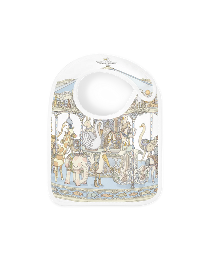 Śliniak - Satin Bib - Carousel Blue