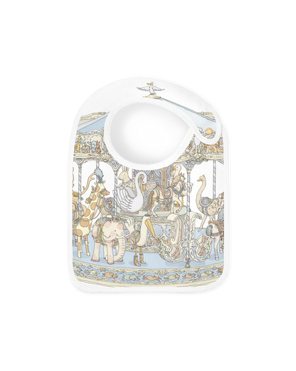 Zestaw prezentowy - Carré &amp; Satin Bib Set - Carousel Blue