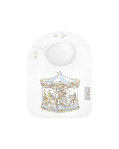 Zestaw prezentowy - Carré &amp; Satin Bib Set - Carousel Blue