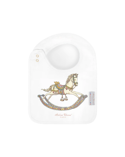Zestaw prezentowy - Carré &amp; Satin Bib Set - Rocking Horse