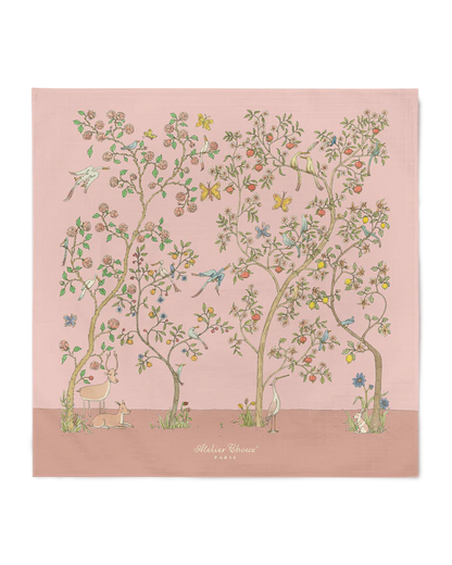 Zestaw prezentowy - Carré &amp; Satin Bib Set - In Bloom Pink
