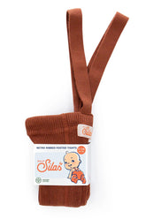 Rajstopy z bawełny organicznej z szelkami - Cinnamon - L’enfant