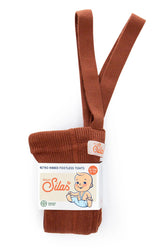 Legginsy z bawełny organicznej z szelkami - Cinnamon - L’enfant