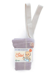 Legginsy z bawełny organicznej z szelkami - Creamy Lavender - L’enfant