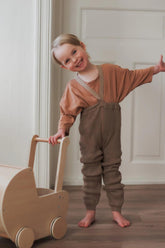 Legginsy z bawełny organicznej Roomy - Peanut Blend - L’enfant