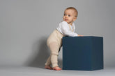 Legginsy z bawełny organicznej z szelkami - Cream Blend - L’enfant