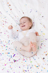 Legginsy z bawełny organicznej z szelkami - Cream Blend - L’enfant
