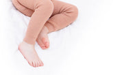 Legginsy z bawełny organicznej z szelkami - Light Brown - L’enfant