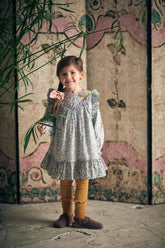 Sukienka Lara - Cream Retro Pansy - L’enfant