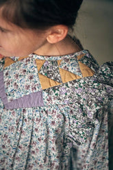 Sukienka Lara - Cream Retro Pansy - L’enfant