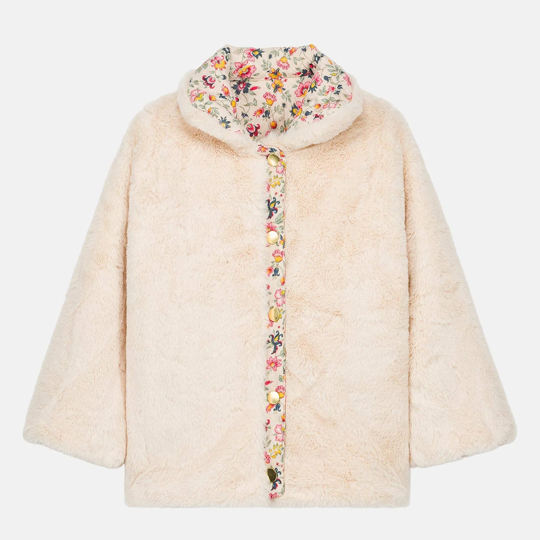 Kurtka dwustronna Dalila - Cream Wild Flowers
