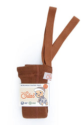 Legginsy z wełną merino z szelkami - Ginger - L’enfant