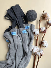 Legginsy z wełną merino z szelkami - Granite Gray - L’enfant