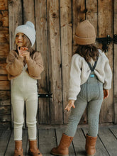 Legginsy z wełną merino z szelkami - Granite Gray - L’enfant