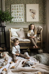Legginsy z bawełny organicznej z szelkami - Peanut Blend - L’enfant
