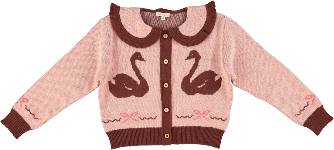 Kardigan Harriet - Dusty Pink Swans