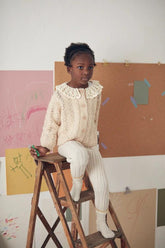 Skarpety Chatma - Cream Lurex - L’enfant