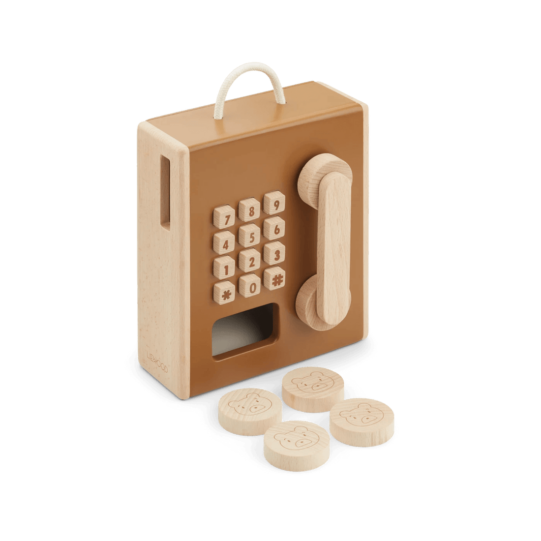 Drewaniny telefon Rufus - Golden Caramel - L’enfant
