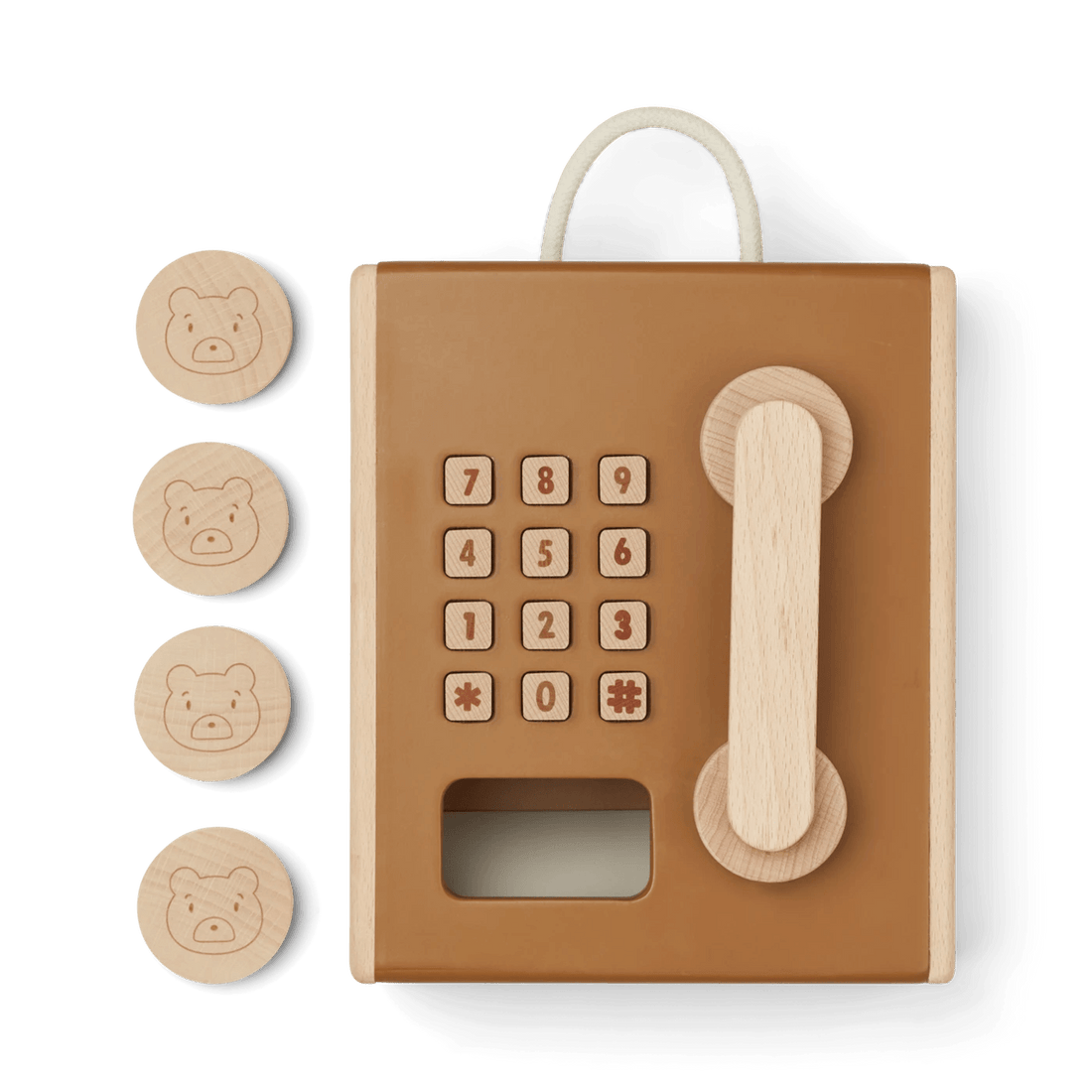Drewaniny telefon Rufus - Golden Caramel - L’enfant