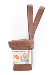 Legginsy z bawełny organicznej z szelkami - Light Brown - L’enfant