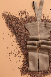 Legginsy z bawełny organicznej z szelkami - Cocoa Blend - L’enfant