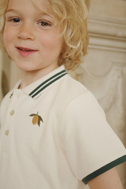 Polo Florian - Antique White - blue