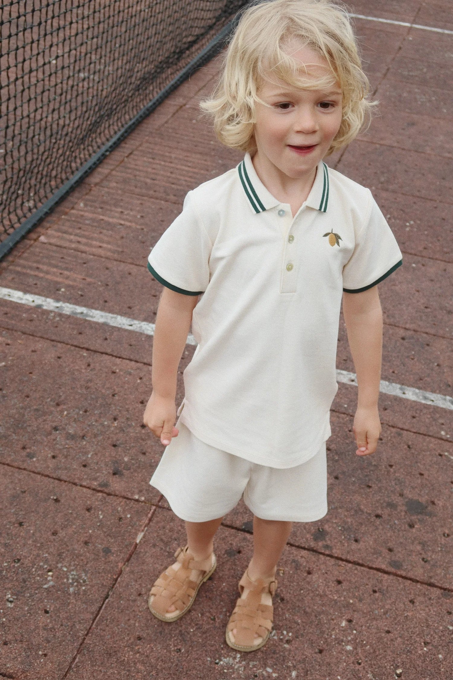 Szorty Florian - Antique White - blue