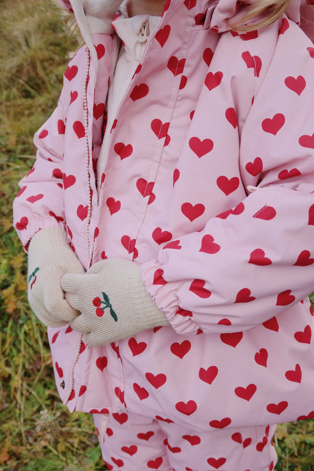 2-pak rękawiczek Filla - Cherry/Stripe