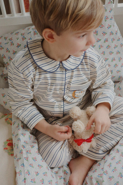 Piżama Pio set - Indigo butter stripe